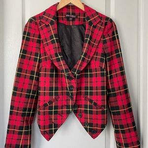 Betsey Johnson Plaid Blazer size 4